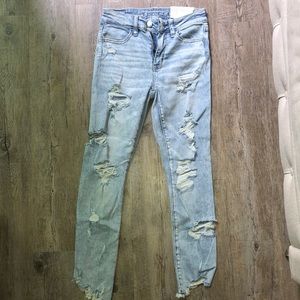 American eagle high rise jegging crop